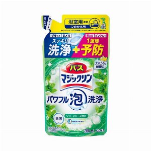 バスマジックリン　パワフル泡洗浄　グリーンハーブの香り　つめかえ用 280ml
