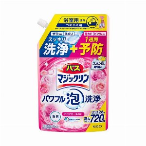 バスマジックリン　パワフル泡洗浄　アロマローズの香り　つめかえ用 720ml