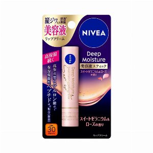 ニベア　ディープモイスチャーリップ　美容液スティック　スイートゼラニウム＆ローズの香り 2.2g