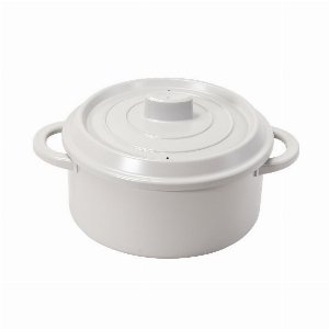 おまかせ! 電子レンジ専用鍋ザル付(ライトグレー) HC-606