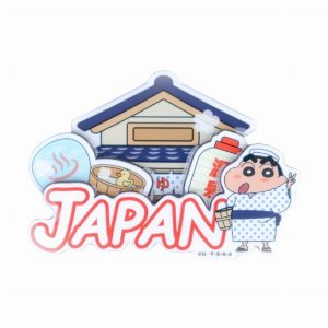 クレヨンしんちゃん　木製マグネット　ジャパン温泉