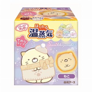 リラックスゆたぽん　てのり　ほぐれる温蒸気　すみっコねこ 【カイロ用品 保温剤 …