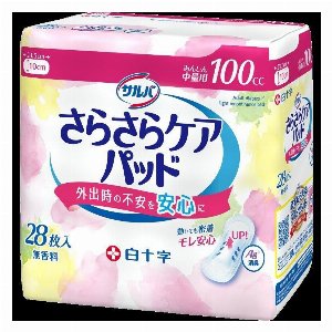 サルバ　さらさらケアパッド　１００ＣＣ　２８枚入 【介護用品 軽失禁用】