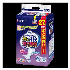 サルバ　あて楽パッド朝まで１枚強力吸収　２７枚入 【介護用品 大人用 尿取りパッ…