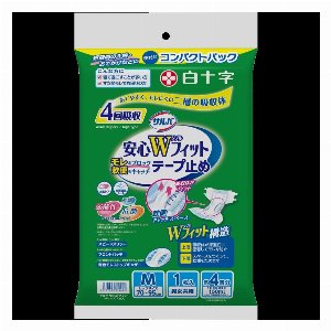 サルバ　安心ＷフィットＭ　１枚入 【介護用品 大人用おむつ テープタイプ】
