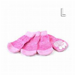 ペットソックス4足 サンドピンク XL