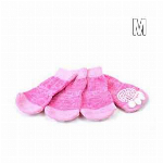 ペットソックス4足 サンドピンク L