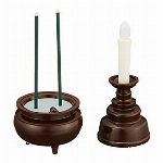 安心のろうそく・お線香セット ブラウン　AGI-102DB