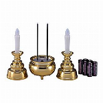 安心のろうそく・お線香セット ブラウン　AGI-101DB