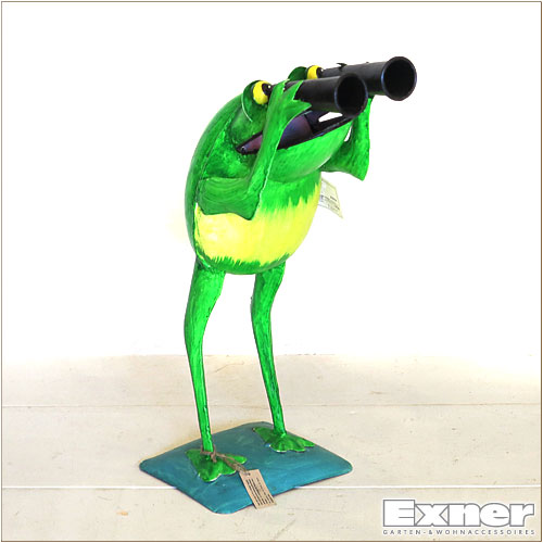 【Exner】カエルのオブジェ（双眼鏡）【ガーデニンググッズ】 