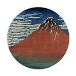 デカ缶バッジ 葛飾北斎 冨嶽三十六景 凱風快晴 丸250mm 【壁掛け＆立て掛けの両方に対応】（白箱入・日本製・浮世絵グッズ）