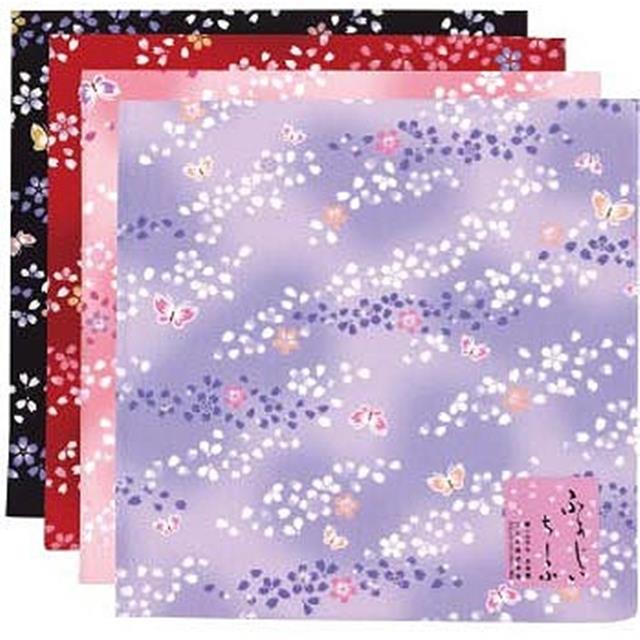 風呂敷　蝶桜/桃・紫・赤