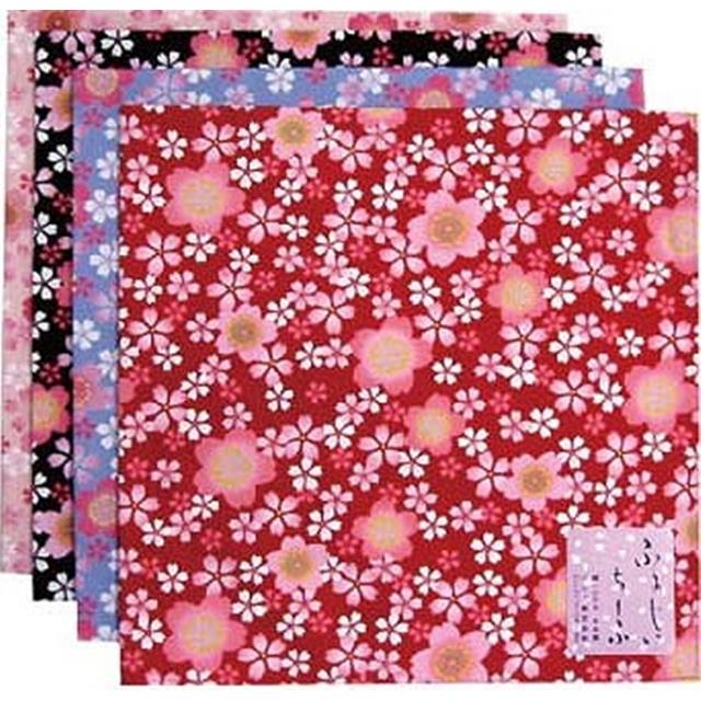 風呂敷　桜ちらし/赤・黒・紫・桃