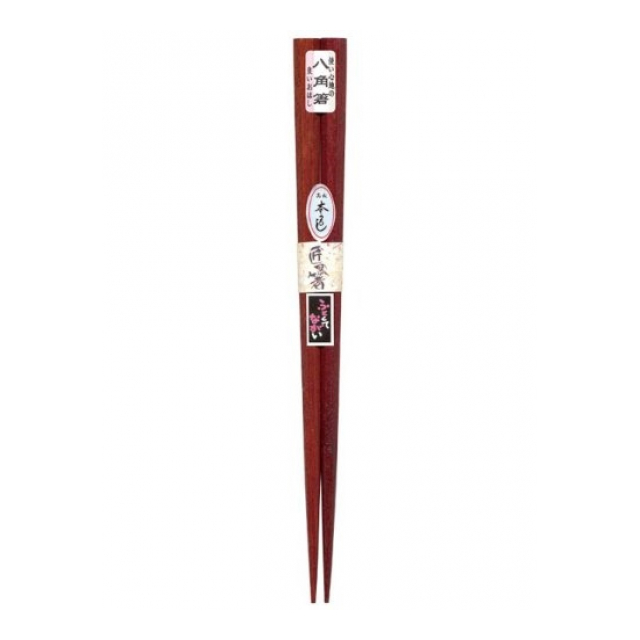 田中箸店 八角極太箸 茶 23.0cm 094236
