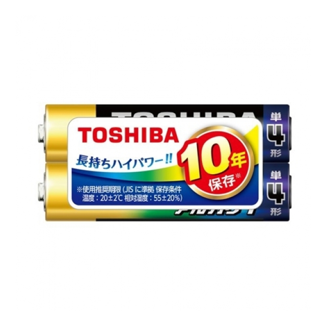 東芝 アルカリ乾電池 アルカリ1 単4形 2本パック LR03AN 2KP
