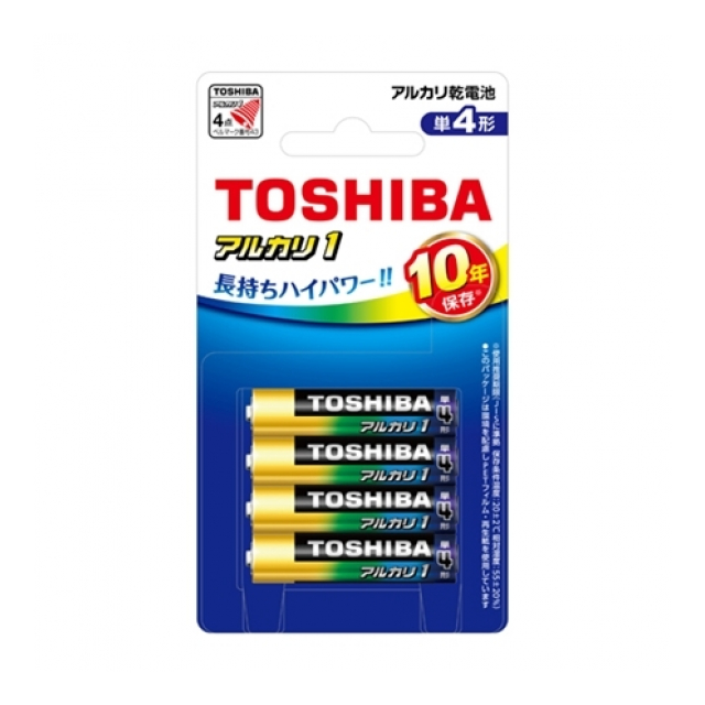 東芝 アルカリ乾電池 アルカリ1 単四4Pフック LR03AN 4BP