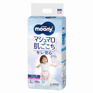 【ムーニーマン マシュマロ肌ごこち モレ安心 女の子 L 44枚】ムーニー mo…