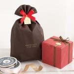 梨地バッグブラウン-L