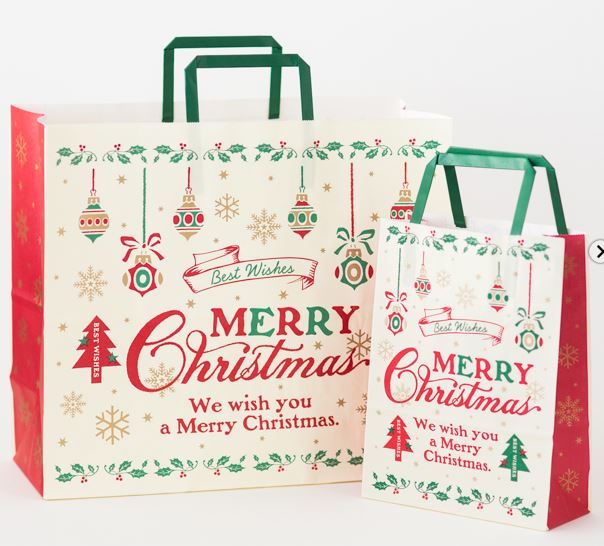 クラシカルクリスマスペーパーバッグ