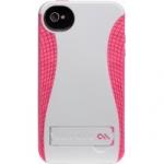 CM017857 iPhone4/4S用　ハイブリッドシームレスケースポップ（スタンド）ホワイトピンク