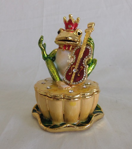 七宝焼ピルケース カエル王様 - (株)日佳 [品番：QF1475] の卸・問屋