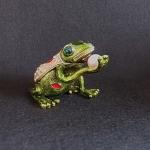 七宝焼ピル―ケス　親子カエル