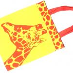 アニマルショッピングバッグ・キリン（茶）