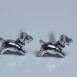 シルバーミニピアス　カエル