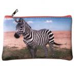 ファスナーポーチS　シマウマ柄