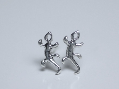 シルバーミニピアス　ヤモリ