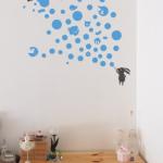 Shinzi Katoh Wall art（ステッカー） bubble Mサイズ グレー＆ブルー