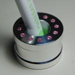 ジュエリーテイストのピンポイントマルチスタンド★プラチナムドルチェ★ラウンドストーン：ライトローズ