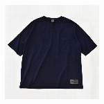 【325】ポケット付きTシャツ  リラックス オーバーサイズ カジュアル メンズ レディース ネイビー
