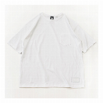 【325】ポケット付きTシャツ リラックス オーバーサイズ カジュアル メンズ レディース ホワイト