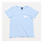【325】チェストタグ スタンダード Tシャツ カジュアル シンプル レディース ライトブルー