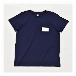 【325】チェストタグ スタンダード Tシャツ カジュアル シンプル レディース ネイビー