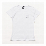 【325】スリムフィット フライス Tシャツ カジュアル シンプル レディース ホワイト  ジャンル