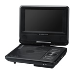 乾電池対応 7型ワイド ポータブルDVDプレーヤー GH-PDV7G-BK