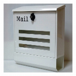 【送料無料】郵便ポスト 郵便受け 錆びにくい 大型メールボックス壁掛けホワイト白色プレミアムステンレスポスト(white) 