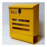 【送料無料】郵便ポスト 郵便受け 錆びにくい 大型メールボックス壁掛けイエロー黄色プレミアムステンレスポスト(yellow) 