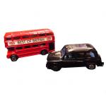 英国　ロンドンバス&タクシー　ミニカーセット