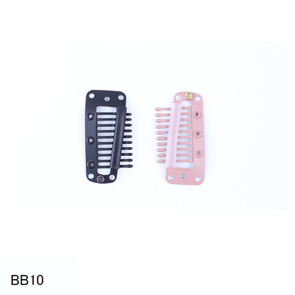 BB10　11個セット(同色10個セットプラス1個プレゼント！）　ウィッグ専用　くし型ピン　クリップタイプ　部分ウィッグにも最適