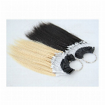 ヘアカラーチャート 人毛100％ お好みのカラーに染めてヘアカラー見本を作れます..