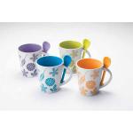 スプーン付フラワーマグカップ