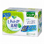 ロリエしあわせ素肌通気超スリム軽い日用１７ｃｍ羽なし３２個