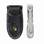 ステンレス製つめきり S＋革製収納ケ一ス付き[G-3125]