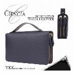 スペインレザー ボディバッグ ラウンドファスナー 多機能長財布 CI-05 メン..