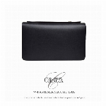 イタリア製カーボンレザー ミニボディバッグ ダブルファスナー 多機能長財布 CI..