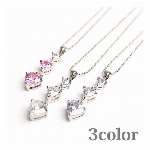 ハートを象ったエタニティリングネックレス レディースネックレス necklace..