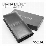 本革使用 二つ折り財布 ダイアナディッキー レザーステッチ 短財布 DM-103..